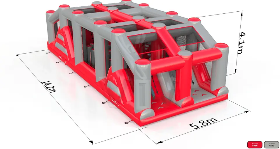 Obstacle course with cones commercial inflatable obstacle course